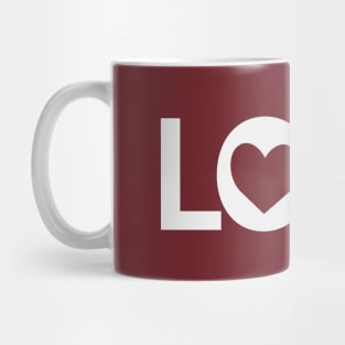 Love being in love text design Mug